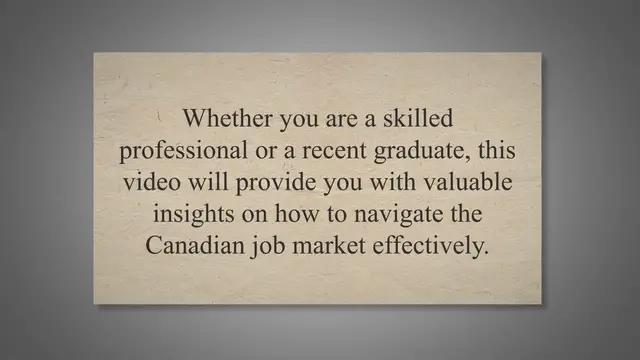 Video thumbnail for Unlocking the Canadian Dream: Navigating Job Opportunities and Challenges for Foreigners