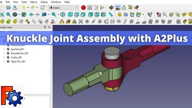 'Video thumbnail for Knuckle Joint Assembly in FreeCAD with A2 Plus | FreeCAD Beginner Tutorial | Mechnexus'