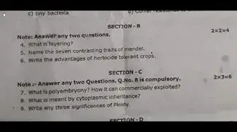 Video thumbnail for 12th Biology First Mid Term Question Paper 2019-20 | KanyaKumari District | English Medium