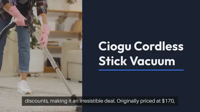 Video thumbnail for "Score the Ciogu Cordless Vacuum for $100 with Double Discounts: Perfect for Pet Hair and Crumbs"