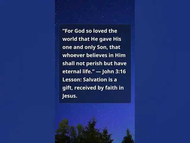 Video thumbnail for John 3:16 Bible Verse of the Day | God’s Love and the Gift of Salvation