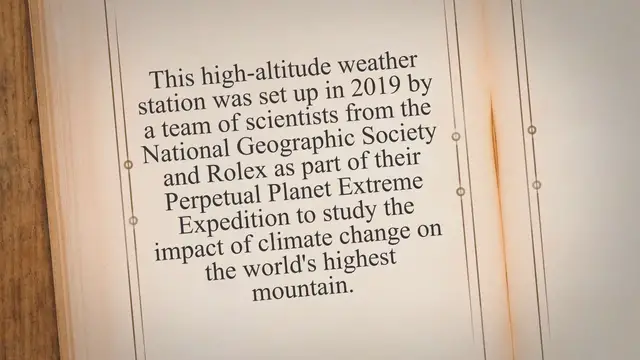 'Video thumbnail for The Balcony Everest: A High Altitude Weather Station for Climate Research'