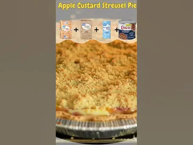 Video thumbnail for Apple Custard Streusel Pie Recipe 🍎 A Cozy Twist on Classic Apple Pie! #easyrecipes