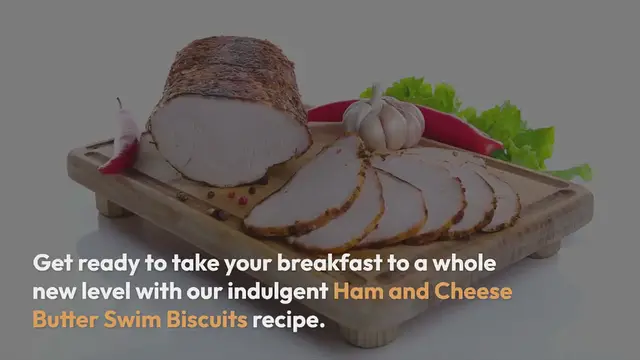 Video thumbnail for Ham and Cheese Butter Swim Biscuits