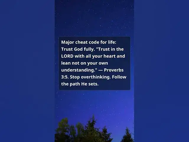 Video thumbnail for Major Cheat Code: Proverbs 3:5 — Trust Over Doubt
