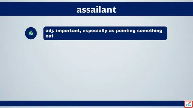 Video thumbnail for SAT Vocabulary: Assailant, Baffle, Badger, Assignee, Auditory, Azalea, Bailiff, Assessor, Automaton