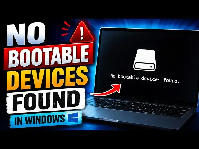 Video thumbnail for No bootable devices found in Windows 11