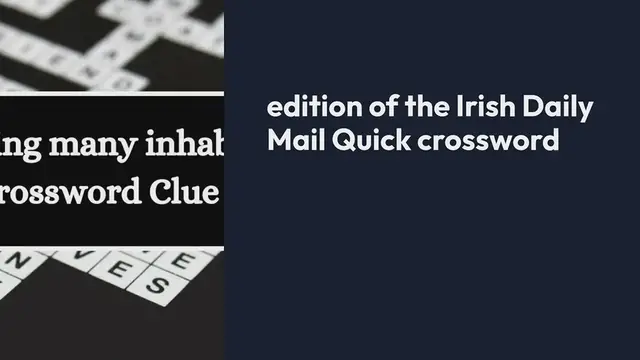 Video thumbnail for Containing many inhabitants 8 Letters Crossword Clue Puzzle Answer from September 29, 2024