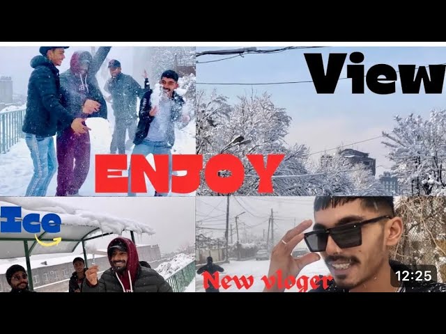 Video thumbnail for All Friend enjoy Snow ❄️ And big ice 🧊 New vlogger ❤️