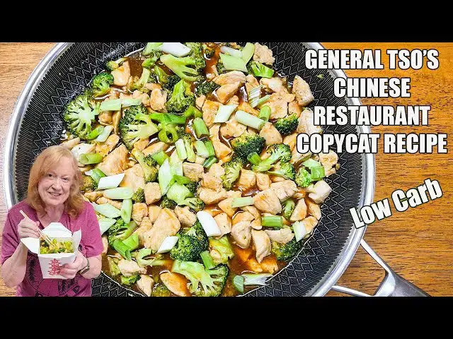 'Video thumbnail for GENERAL TSO'S CHICKEN Chinese Restaurant Copycat LOW CARB Recipe'