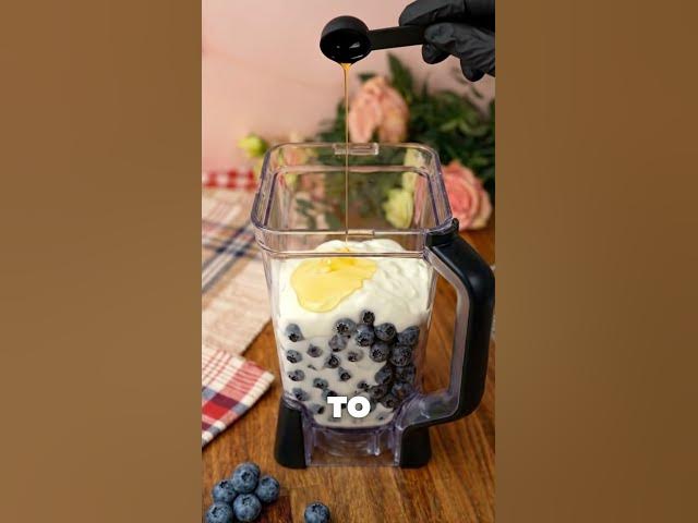 Video thumbnail for 5-Ingredient Blueberry Greek Yogurt Ice Cream | No Ice Cream Maker #easyrecipe