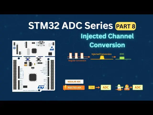 Video thumbnail for STM32 ADC (Part 8): How to use Injected Channels to prioritise the Conversion