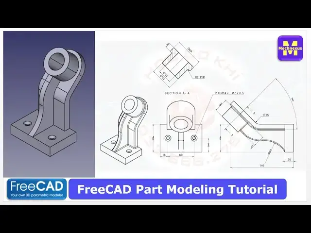 'Video thumbnail for FreeCAD Part Modeling Tutorial | FreeCAD Tutorial | 3D Modeling | Learn FreeCAD | Mechnexus |'