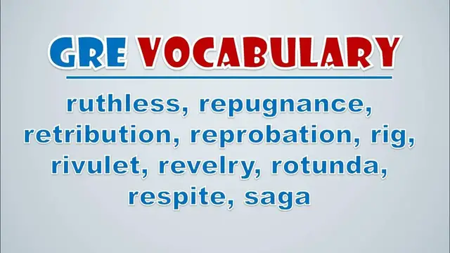 Video thumbnail for GRE Vocabulary: Ruthless, Repugnance, Retribution, Reprobation, Rig, Rivulet, Revelry, Rotunda