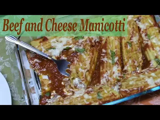 Video thumbnail for BEEF AND CHEESE MANICOTTI