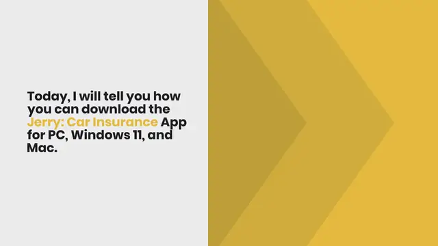 Video thumbnail for Jerry: Car Insurance App for PC, Windows 11 and Mac
