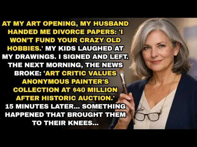 Video thumbnail for Husband Served Divorce At My Art Show & Kids Clapped. I Sold For $40M. NOW They Beg Me Back