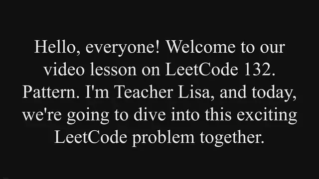 Video thumbnail for LeetCode 132. Pattern (Medium)