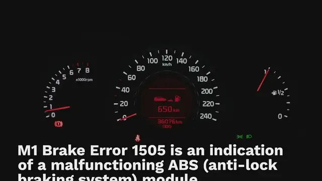Video thumbnail for Troubleshooting the M1 Brake Error 1505