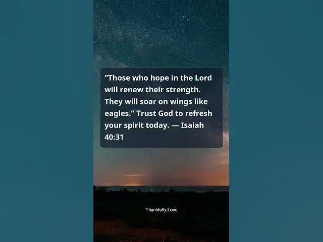 Video thumbnail for Verse of the Day: Renewed Strength Through Faith