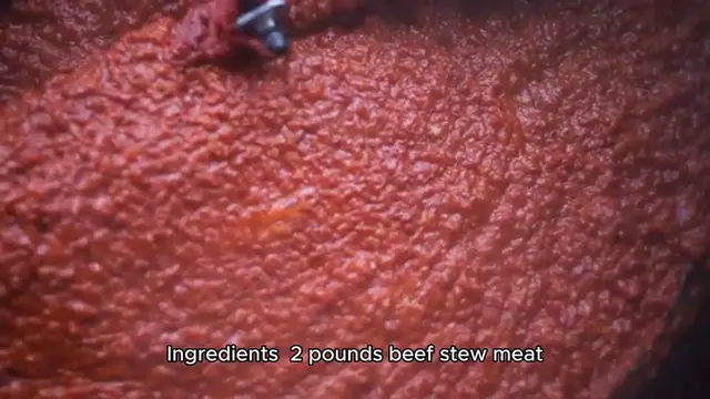 Video thumbnail for beef stew recipe in crockpot