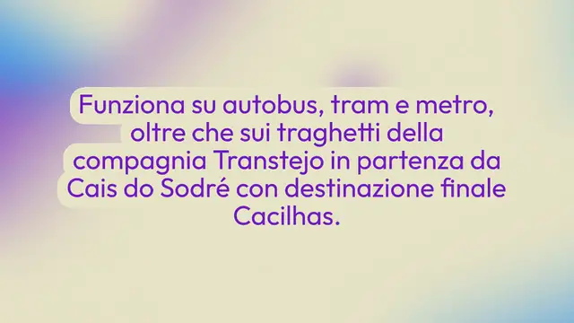 Video thumbnail for VIVA VIAGEM, COME FUNZIONA LA CARD PER MUOVERSI A LISBONA