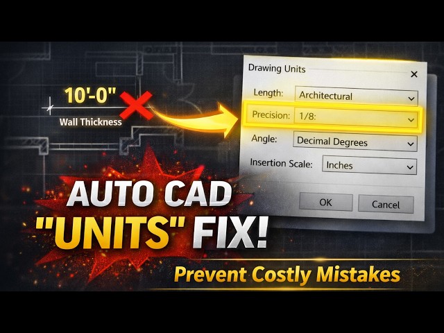 Video thumbnail for How to Set Up Units in AutoCAD (Beginner-Friendly Guide)