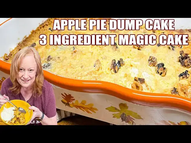 'Video thumbnail for 3 INGREDIENT APPLE PIE DUMP CAKE'