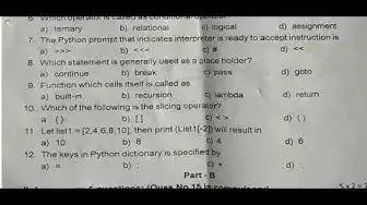 Video thumbnail for 12th Computer Science First Mid Term Question Paper 2019-20 | Kanchipuram District | English Medium