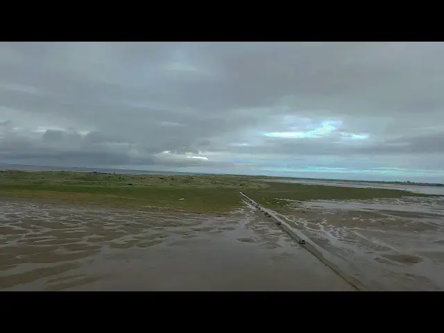 Video thumbnail for flight over the causway on holy island Please watch in the highest quality