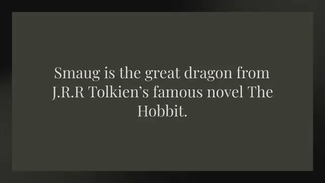 Video thumbnail for What color is Smaug’s scales?