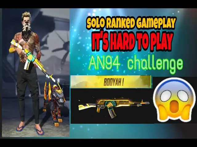 Video thumbnail for AN94 challenge only||solo ranked match||garenafreefire||booyah challenge||hard gameplay||