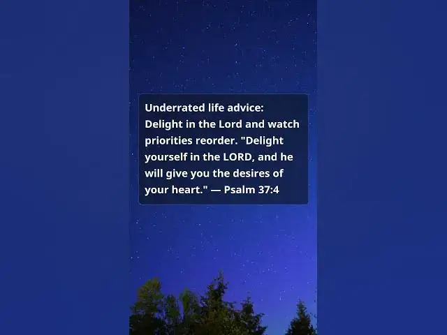 Video thumbnail for Underrated Advice — Psalm 37:4: Delight and Reorder Your Life