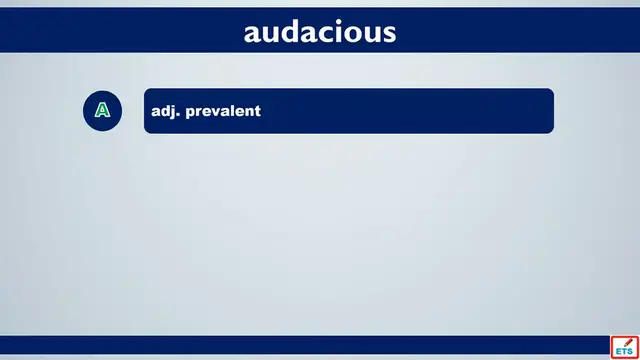 Video thumbnail for SAT Vocabulary: Audacious, Bale, Atonement, Assonance, Assassin, Austere, Augur, Auspice, Aspirant
