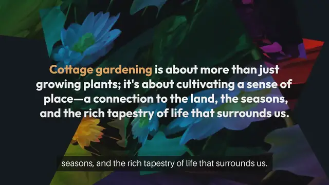 Video thumbnail for Cottage Gardening Cultivating a Sense of Place