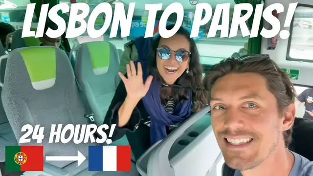 'Video thumbnail for LISBON TO PARIS BY BUS AND TRAIN! (24 hours 🤯) | FLIXBUS & SNCF TO DOWNTOWN PARIS 🇫🇷'