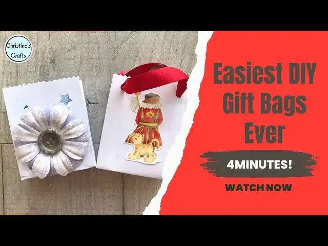 'Video thumbnail for How to Make the Easiest, Cheapest Gift Bag (from an envelope) in 4 Minutes!'