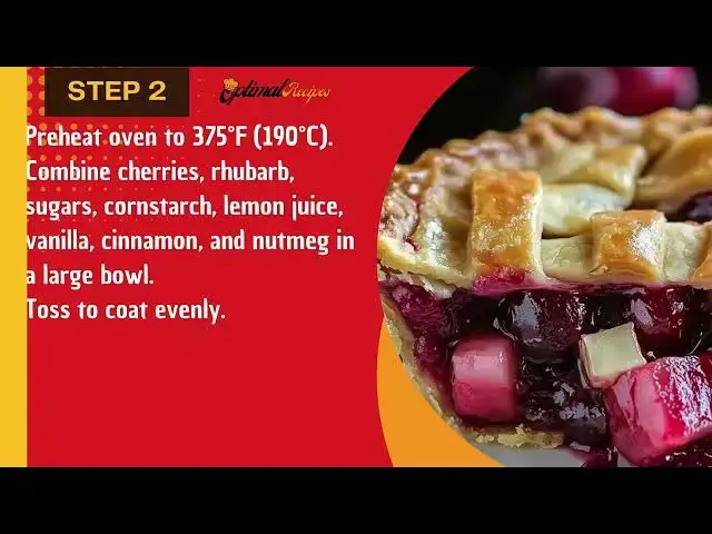 Video thumbnail for Homemade Cherry Rhubarb Pie – Easy & Delicious Recipe