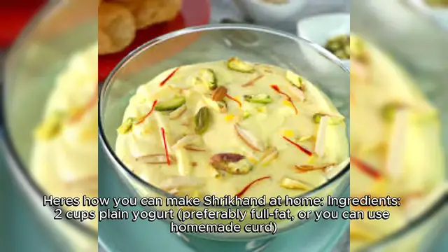 Video thumbnail for Shrikhand Recipe