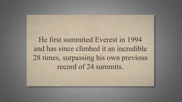 'Video thumbnail for Breaking Barriers: Kami Rita Sherpa's Record-Breaking 28th Climb to the Top of Everest'