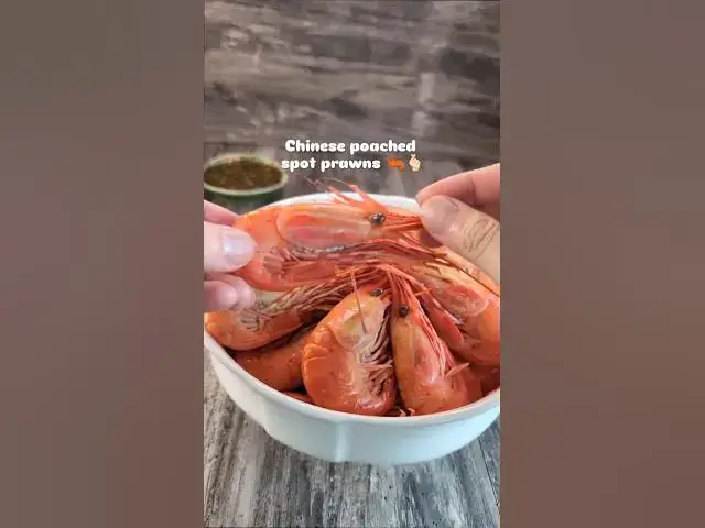 Video thumbnail for The easiest 3-minute spot prawn recipe #shorts #seafood #easyrecipe