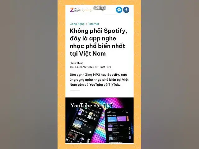 Video thumbnail for Không phải Spotify, đây là app nghe nhạc phổ biến nhất tại Việt Nam!!! #thanhcongnghe #dhlcgd #fypシ