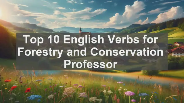 Video thumbnail for Top 10 English Verbs for Forestry and Conservation Professor