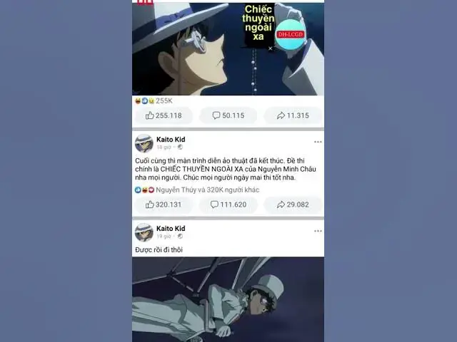 Video thumbnail for Hot hơn cả đề thi Văn THPT Quốc gia 2022 lúc này chính là Kaito Kid #shorts