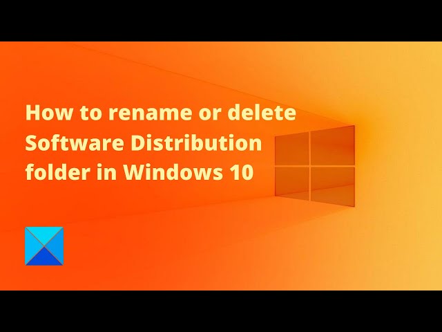 Video thumbnail for How to delete Software Distribution folder in Windows 11