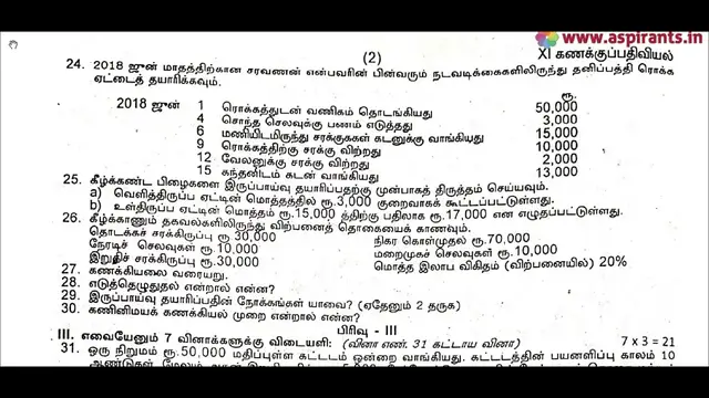 Video thumbnail for 11th Accountancy Second Revision 2019 - Question Paper (Kanchipuram District) | (Tamil Medium)