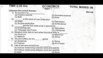 Video thumbnail for 12th Economics First Revision 2019 - Question Paper (Tirunelveli District) | (English Medium)