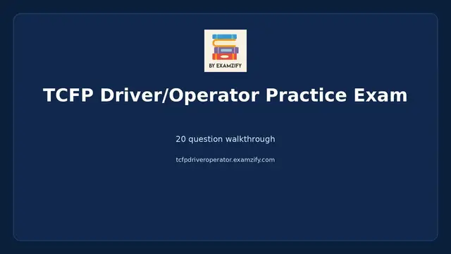 Video thumbnail for TCFP Driver/Operator Practice Exam