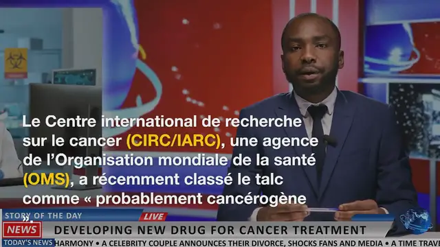 Video thumbnail for L’OMS classe le Talc comme « probablement Cancérogène »