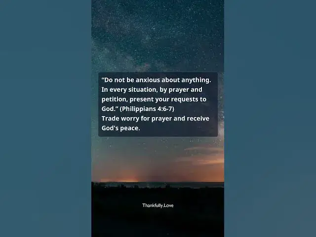 Video thumbnail for Verse of the Day — Philippians 4:6-7 | From Anxiety to Prayer